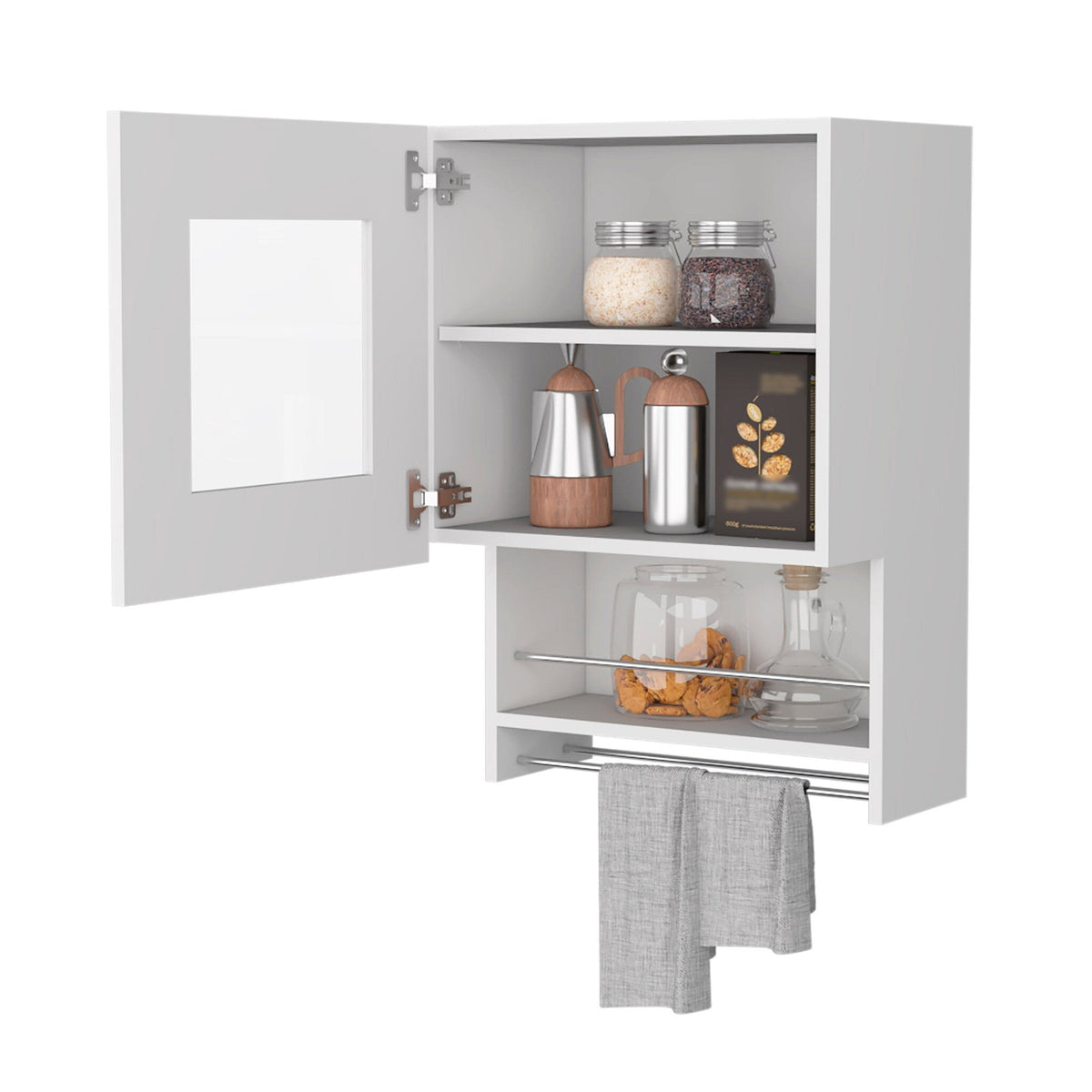 20" White Accent Cabinet With Two Shelves W2B