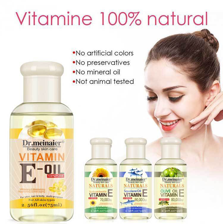 Vitamin E Synthesis Oil Facial Body Hair Care Essential Oil Natural Moisturizing Vegetable LadyShow.Store