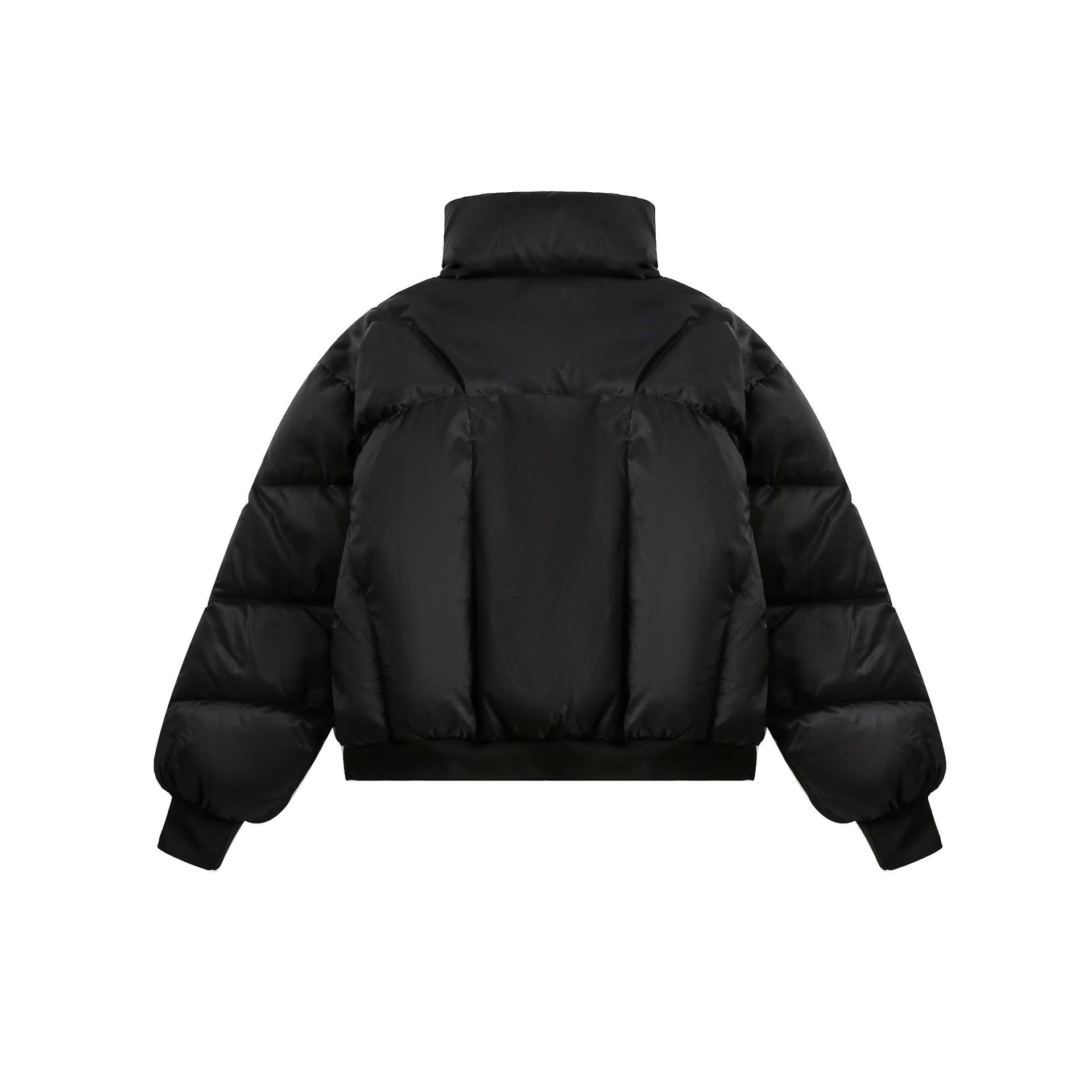 Winter New White Duck Down American Black Stand-up Collar Bread Coat Accent Plus