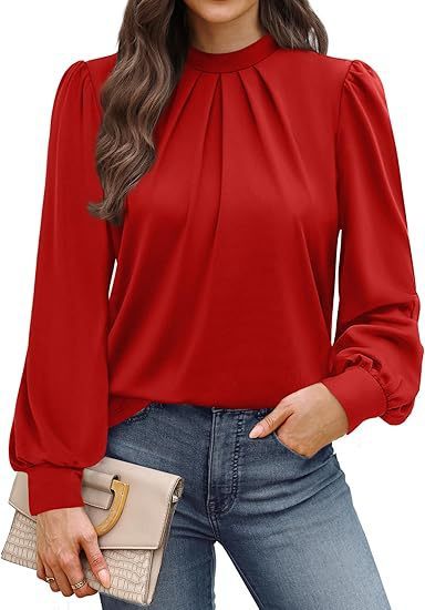 Women's Long Sleeve Small Turtleneck Solid Color Pleated LadyShow.Store