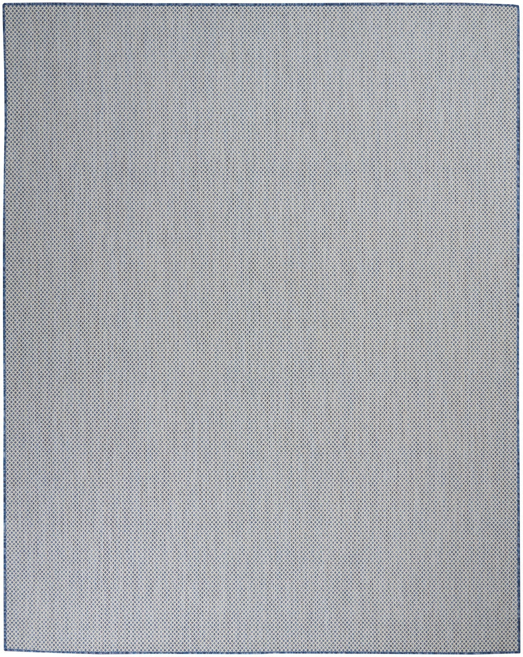 8' X 10' Blue Geometric Power Loom Area Rug