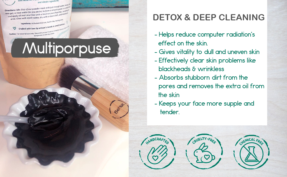 2-pack Activated Charcoal Facial Mask LuxuryLifeWay Online Store