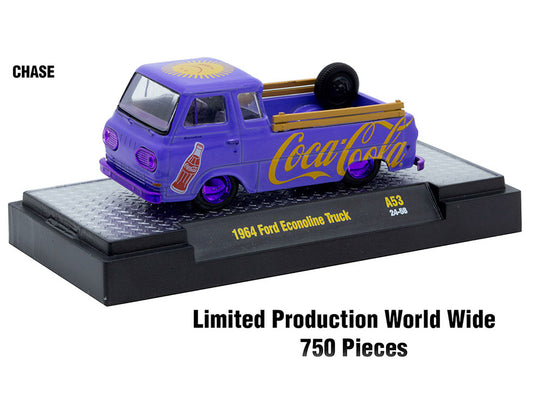 "Coca-Cola" Set of 3 pieces Release 53 Limited Edition to 10000 pieces Worldwide 1/64 Diecast Model Cars by M2 Machines