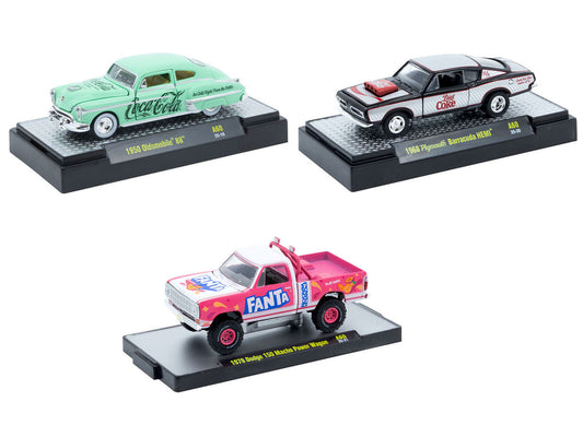 "Sodas" Set of 3 pieces Release 60 Limited Edition to 10000 pieces Worldwide 1/64 Diecast Model Cars by M2 Machines M2