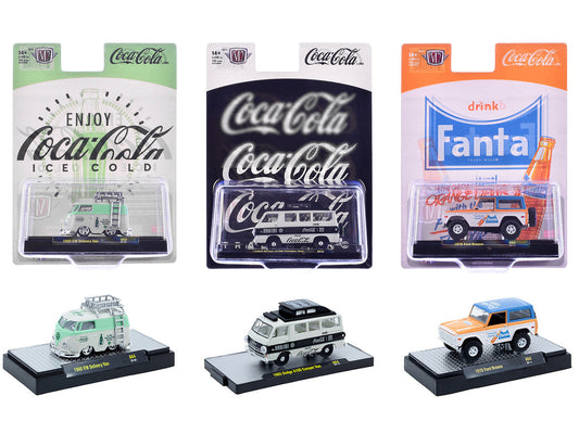 "Sodas" Set of 3 pieces Release 64 Limited Edition to 5400 pieces Worldwide 1/64 Diecast Model Cars by M2 Machines M2