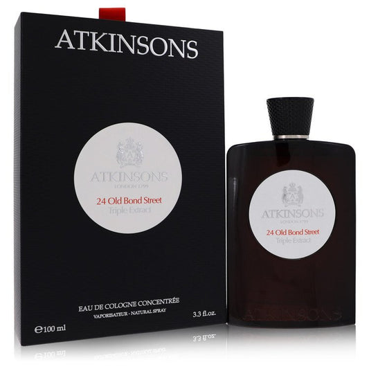 24 Old Bond Street Triple Extract by Atkinsons Eau De Cologne Concentree Spray 3.3 oz (Men) W2B
