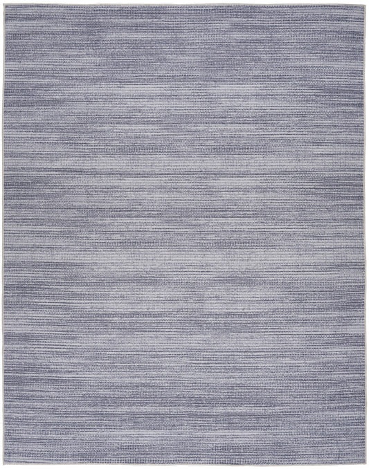 5' x 7' Gray and Ivory Abstract Power Loom Washable Non Skid Area Rug