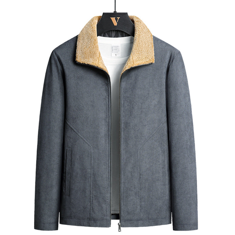 Men's Corduroy Jacket with Thick Cotton Lining Pi-Mart