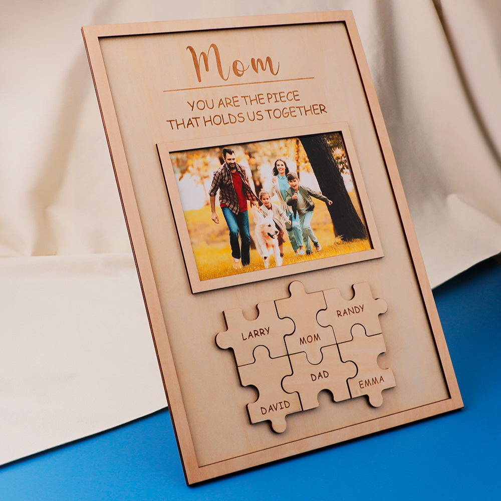 Mother's Day Gift Wooden Puzzle Frame Personalized DIY Commemorative Gift CJD