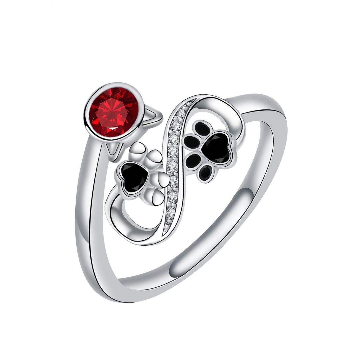 Fashion Dog's Paw Adjustable Ring LadyShow.Store