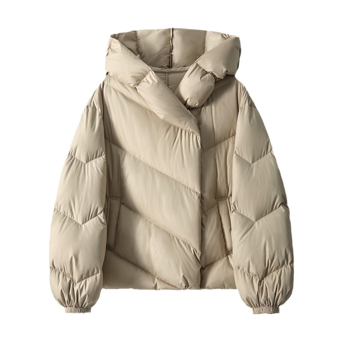 Hooded Small Puffer Jacket Coat LadyShow.Store
