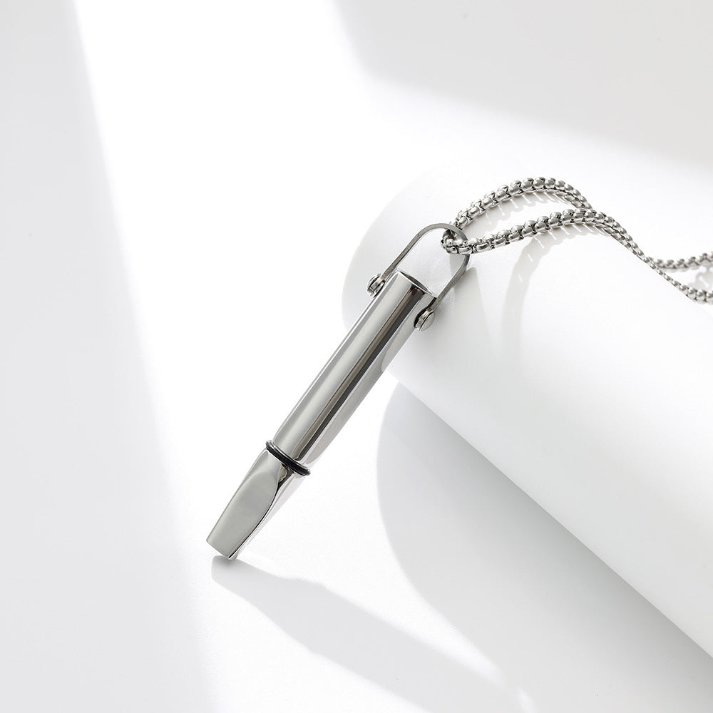Breathing Resistance Whistle Necklace Round Tube Built-in Cotton Core Best YouTube Store