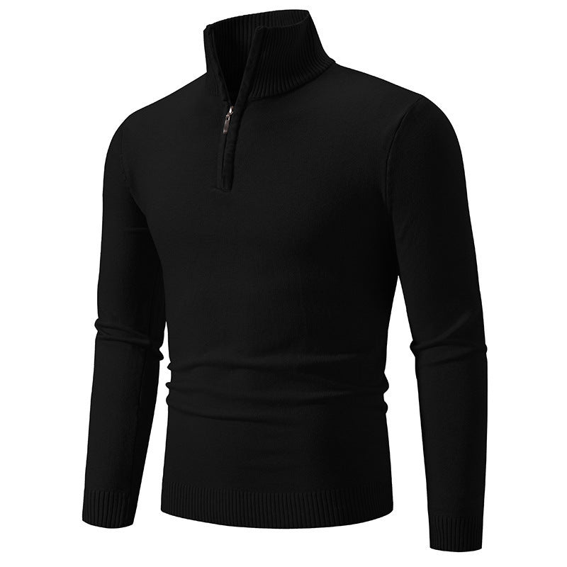 Zip-up Turtleneck Pullover Men's Long Sleeved Sweater LadyShow.Store