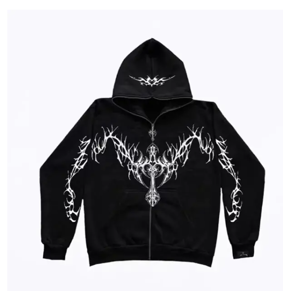 Gothic Clothing Trend Zipper Hoodies