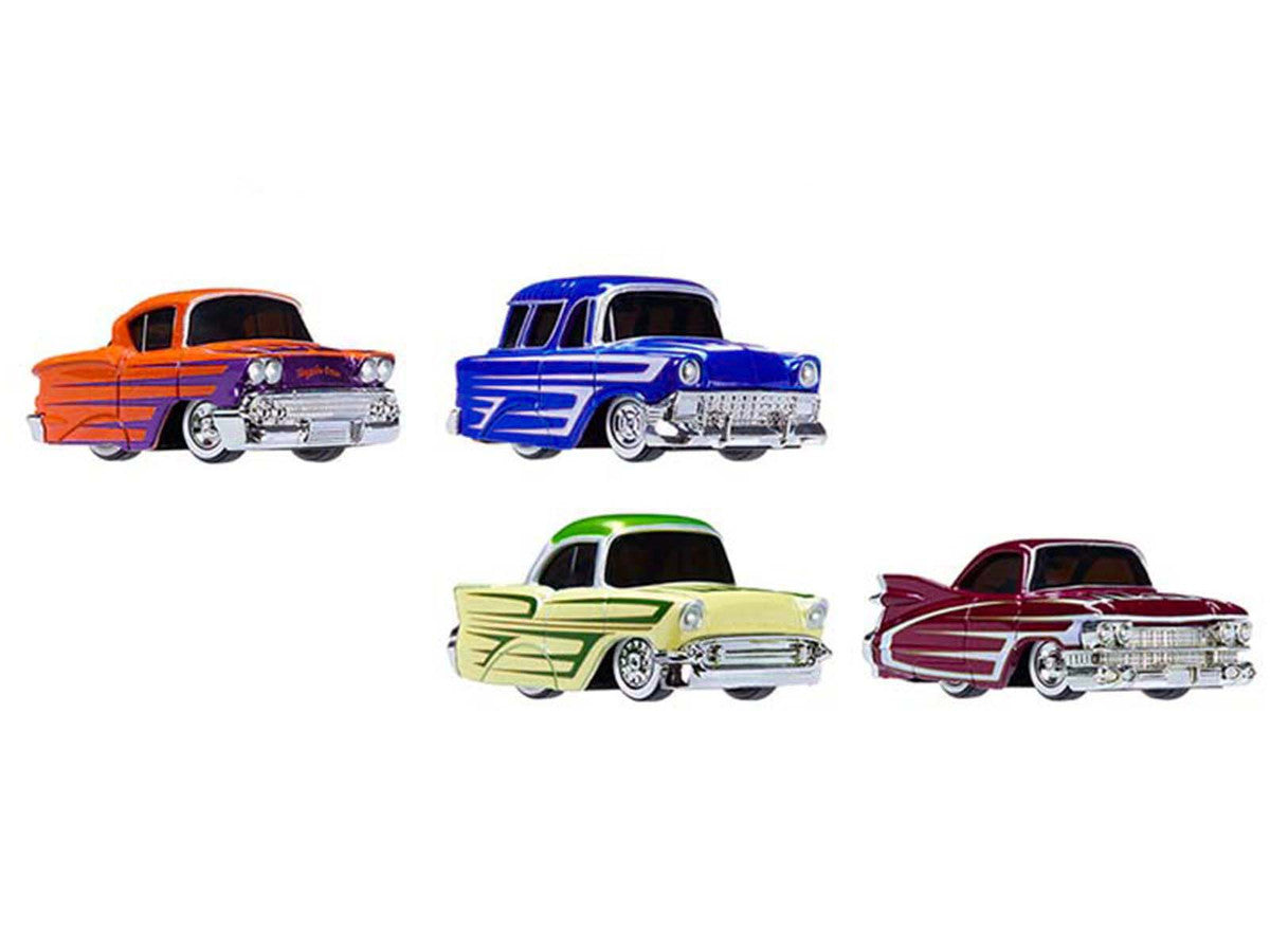 "Kustoms" Double Pack Series 8 Set of 4 Cars Diecast Model Cars by CarTuned-1