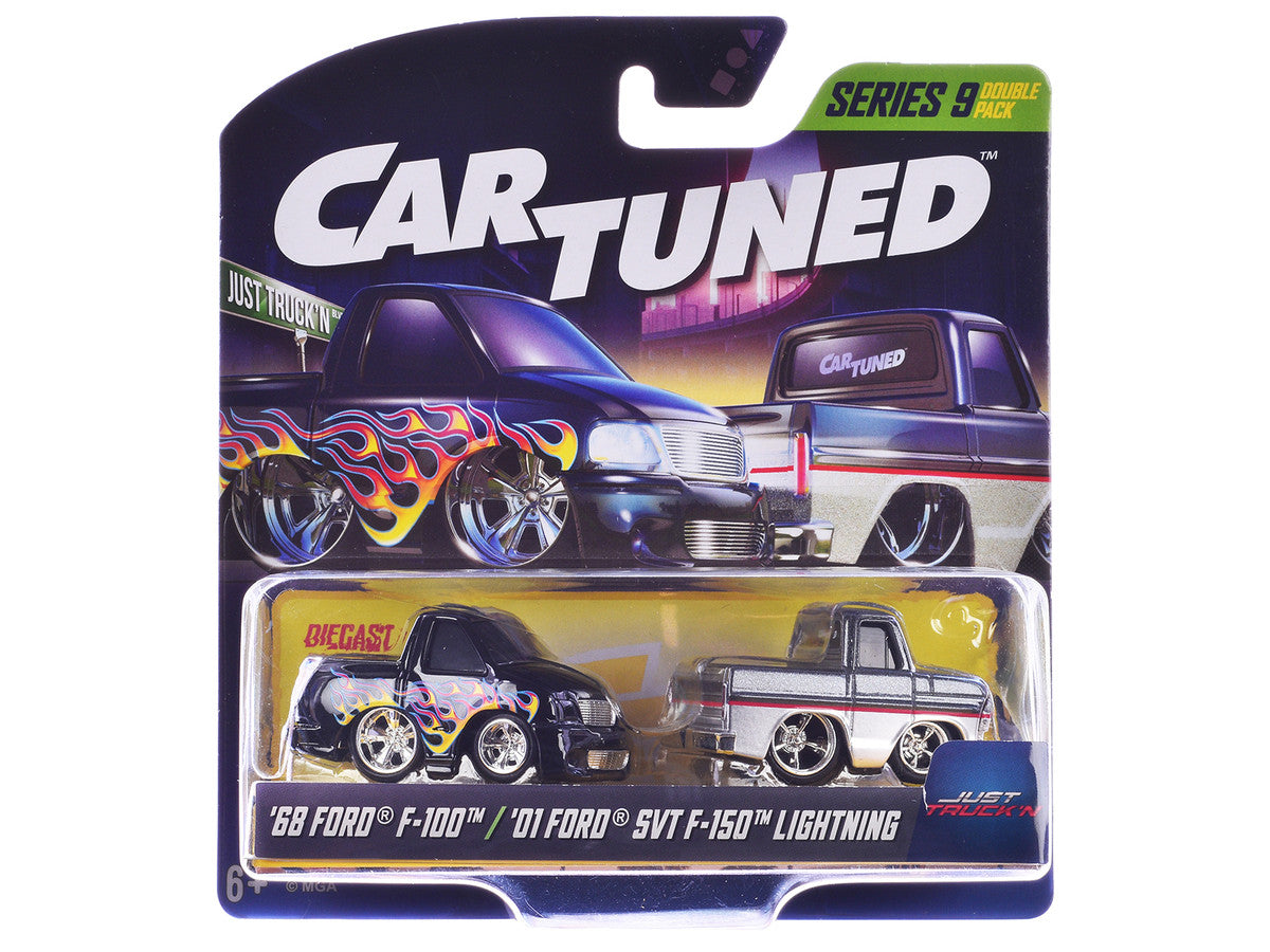 "Just Truck'n" Double Pack Series 9 Set of 4 Cars Diecast Model Cars by CarTuned Car Tuned