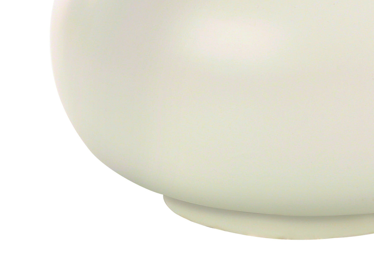 25" Cream Ceramic Gourd Table Lamp With Cream Drum Shade W2B