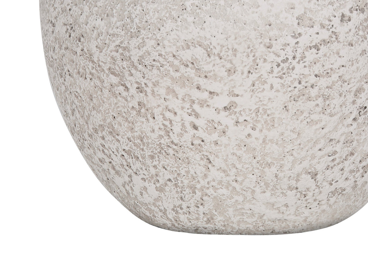 22" Cream Concrete Urn Table Lamp With Cream Abstract Empire Shade W2B