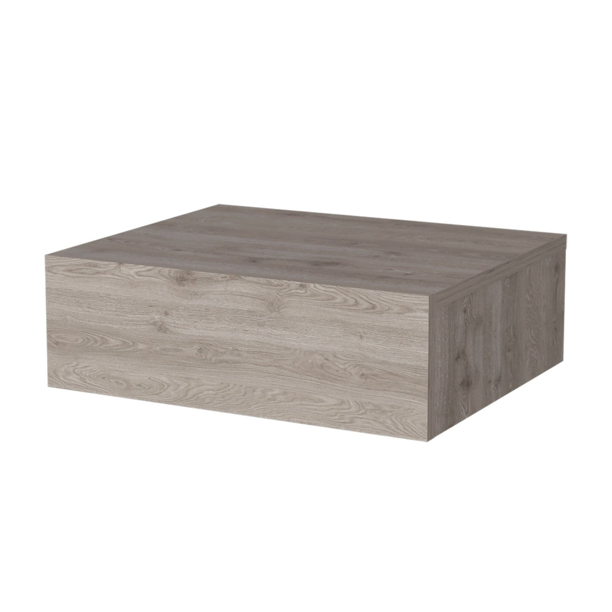 5" Gray One Drawer Faux Wood Floating Nightstand W2B