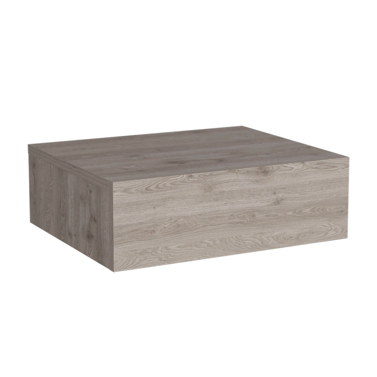 5" Gray One Drawer Faux Wood Floating Nightstand W2B