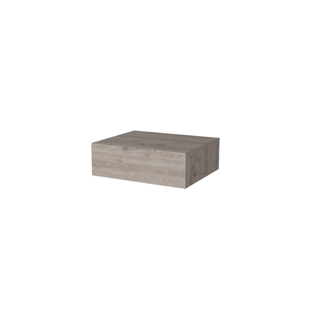 5" Gray One Drawer Faux Wood Floating Nightstand W2B