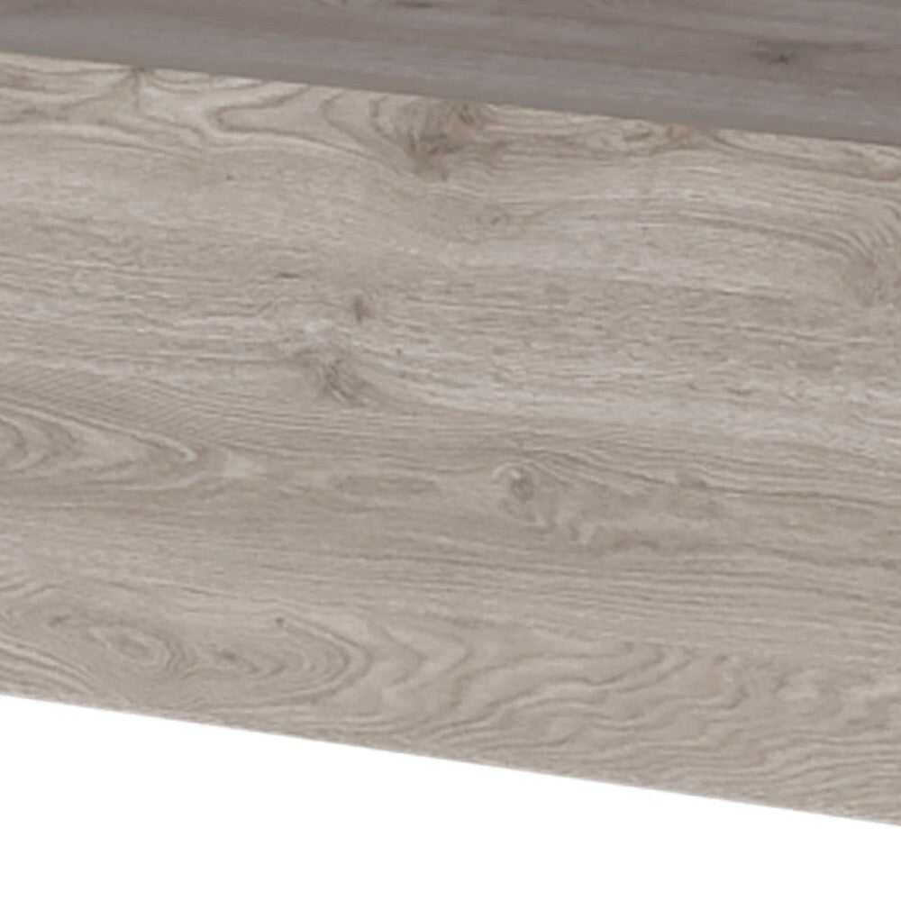 5" Gray One Drawer Faux Wood Floating Nightstand W2B