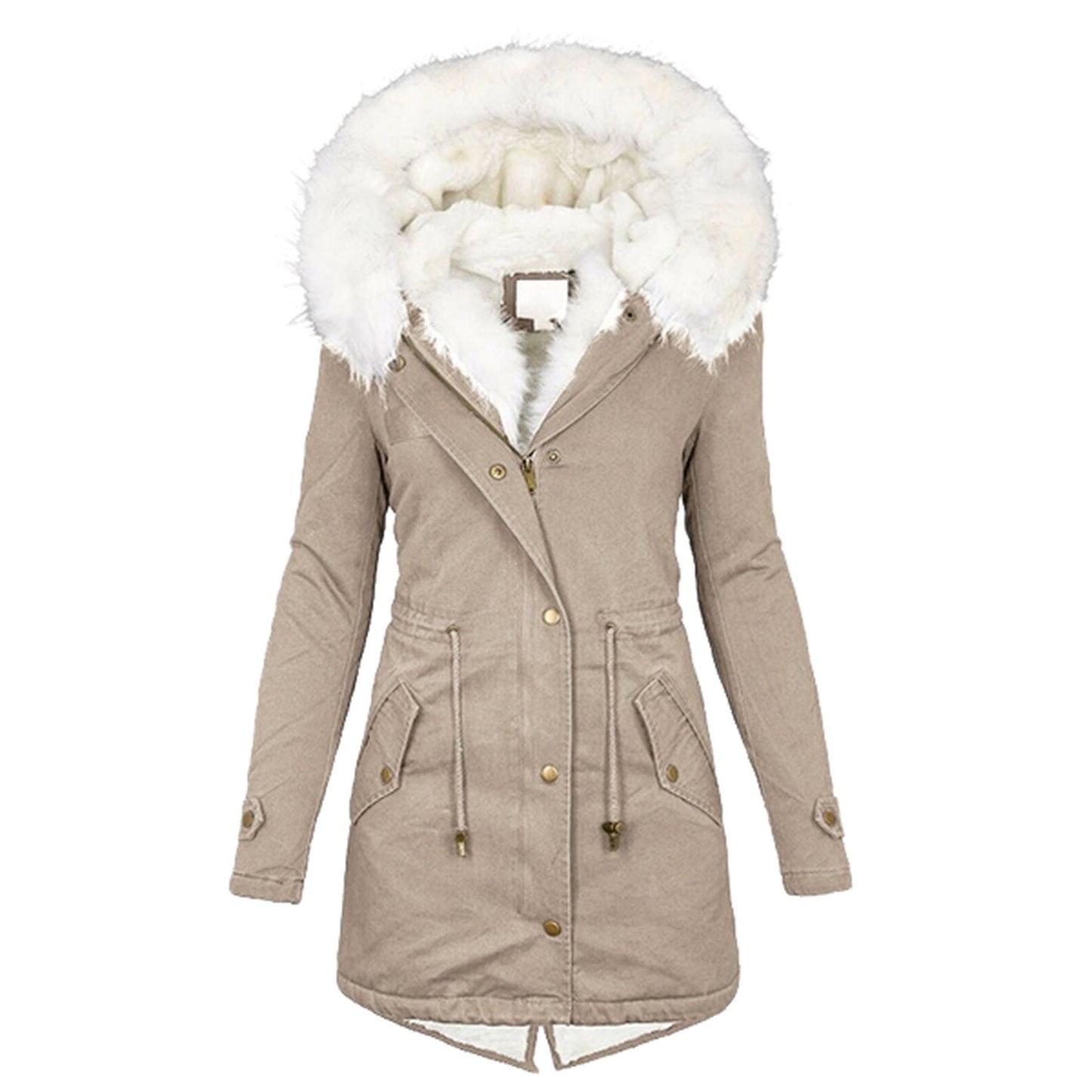 Women's cotton padded jacket with white collar Accent Plus