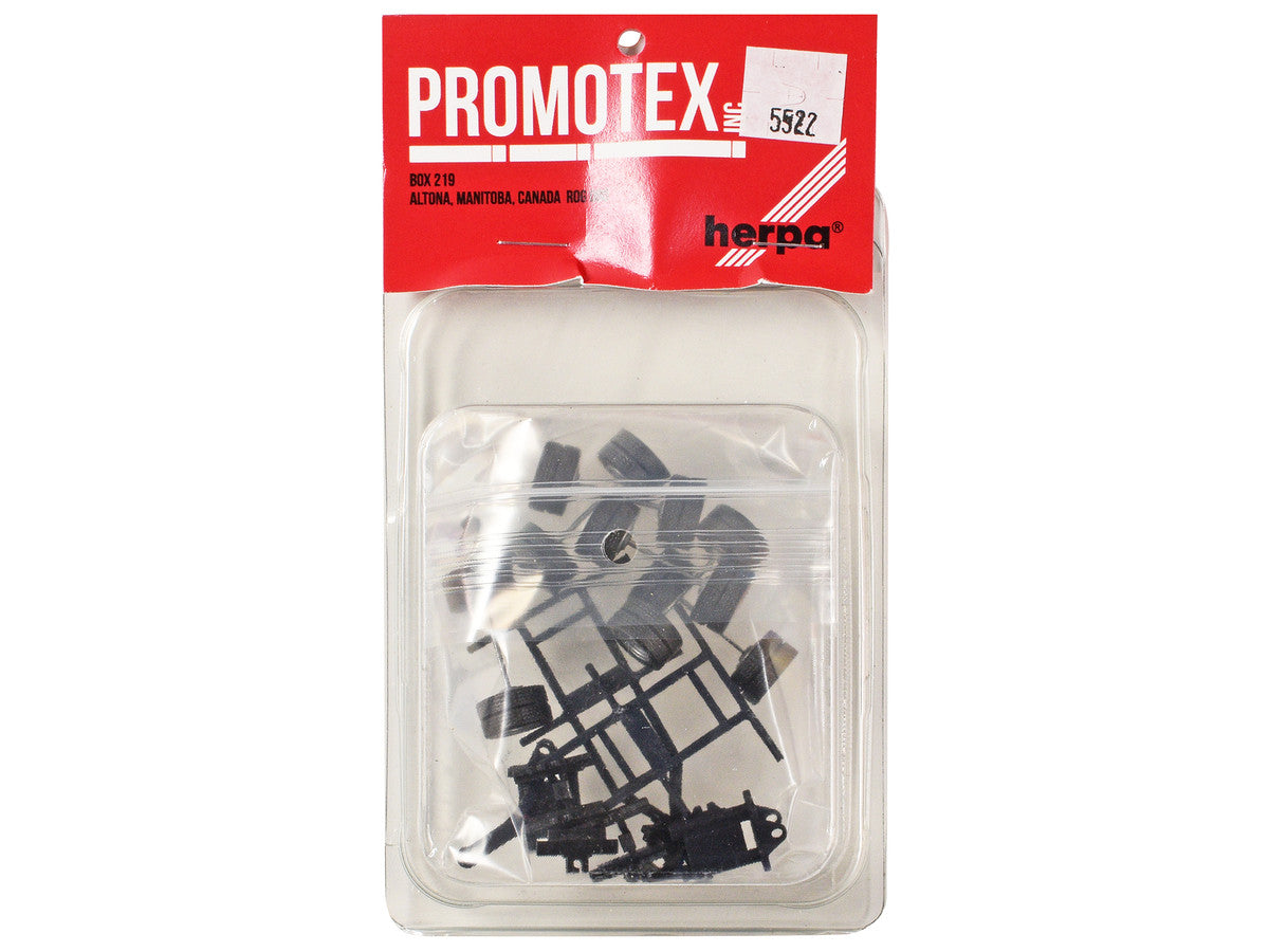 Lowboy Dual Axle Booster with Integrated Rear Axle and Fenders (2 Sets) 1/87 (HO) Plastic Model by Promotex Promotex