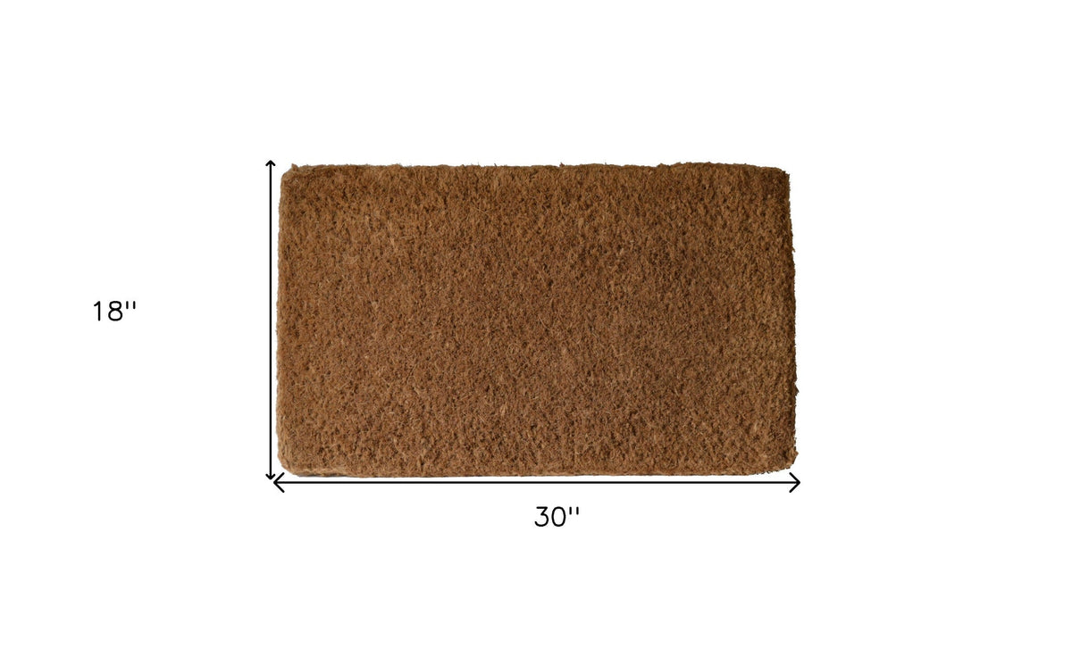 18" X 30" Brown Coir Outdoor Door Mat W2B