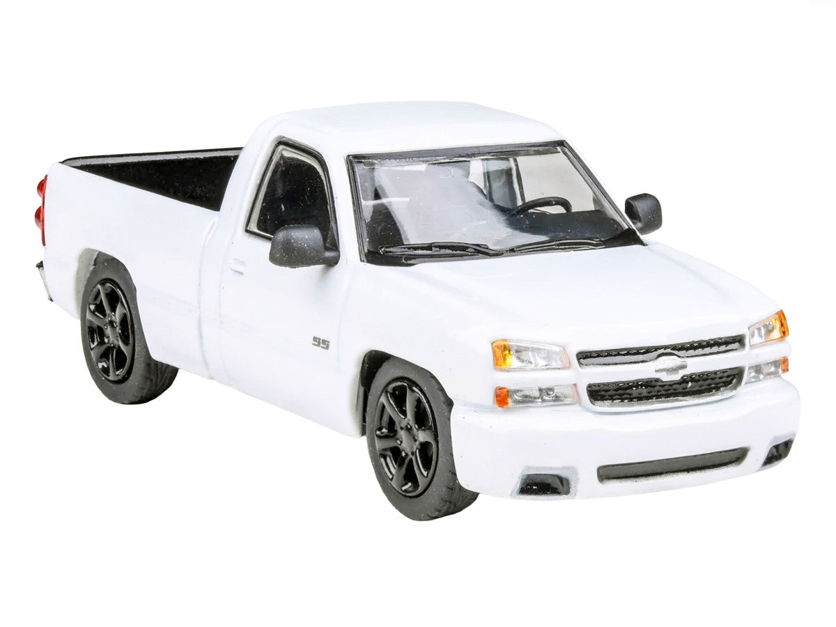 2006 Chevrolet Silverado 'Cateye' Pickup Truck Summit White 1/64 Diecast Model Car by Paragon Models Paragon