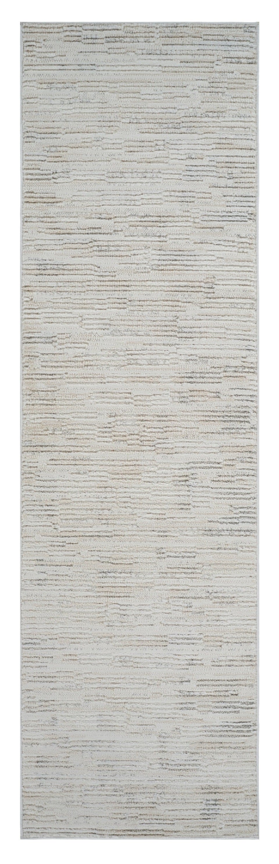 8' Gray and Beige Geometric Distressed Area Rug