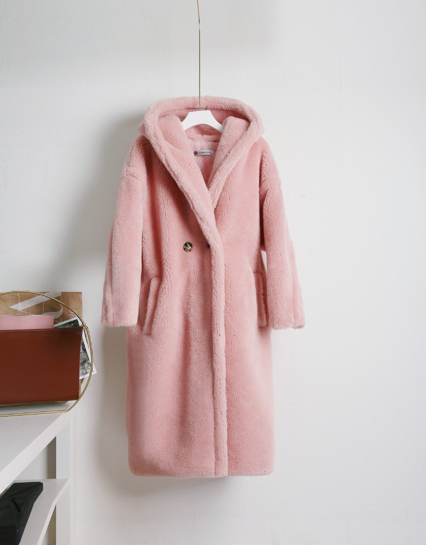 Teddy bear cashmere coat women LadyShow.Store