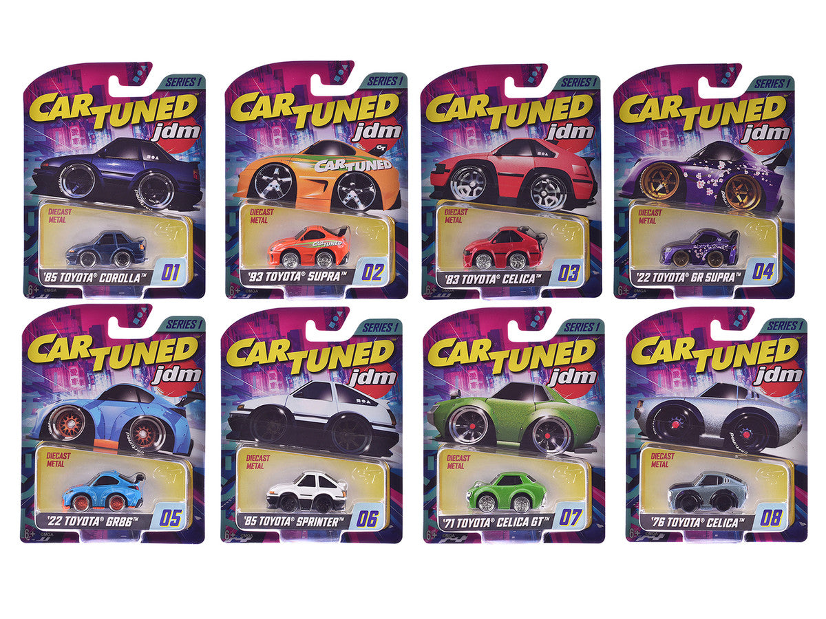 JDM Tuners Series 1 Set of 8 Pieces Diecast Model Cars by CarTuned Car Tuned