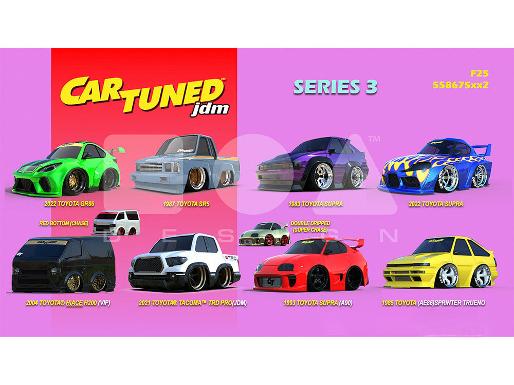 JDM Tuners Series 3 Set of 8 Pieces Diecast Model Cars by CarTuned Car Tuned