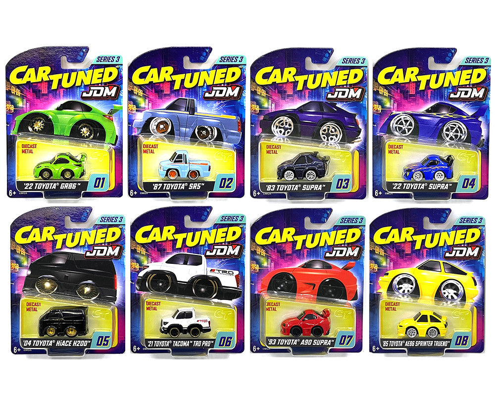 JDM Tuners Series 3 Set of 8 Pieces Diecast Model Cars by CarTuned Car Tuned