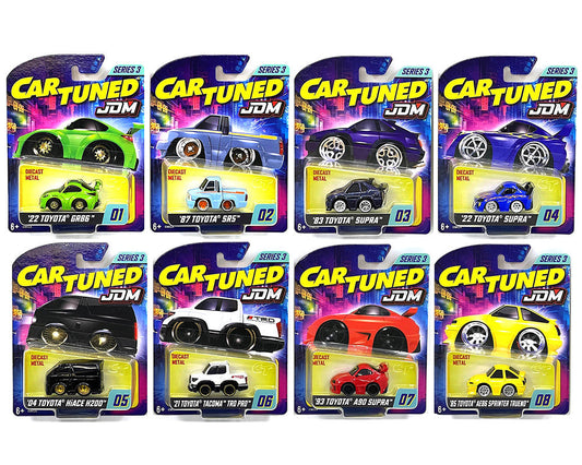 JDM Tuners Series 3 Set of 8 Pieces Diecast Model Cars by CarTuned Car Tuned