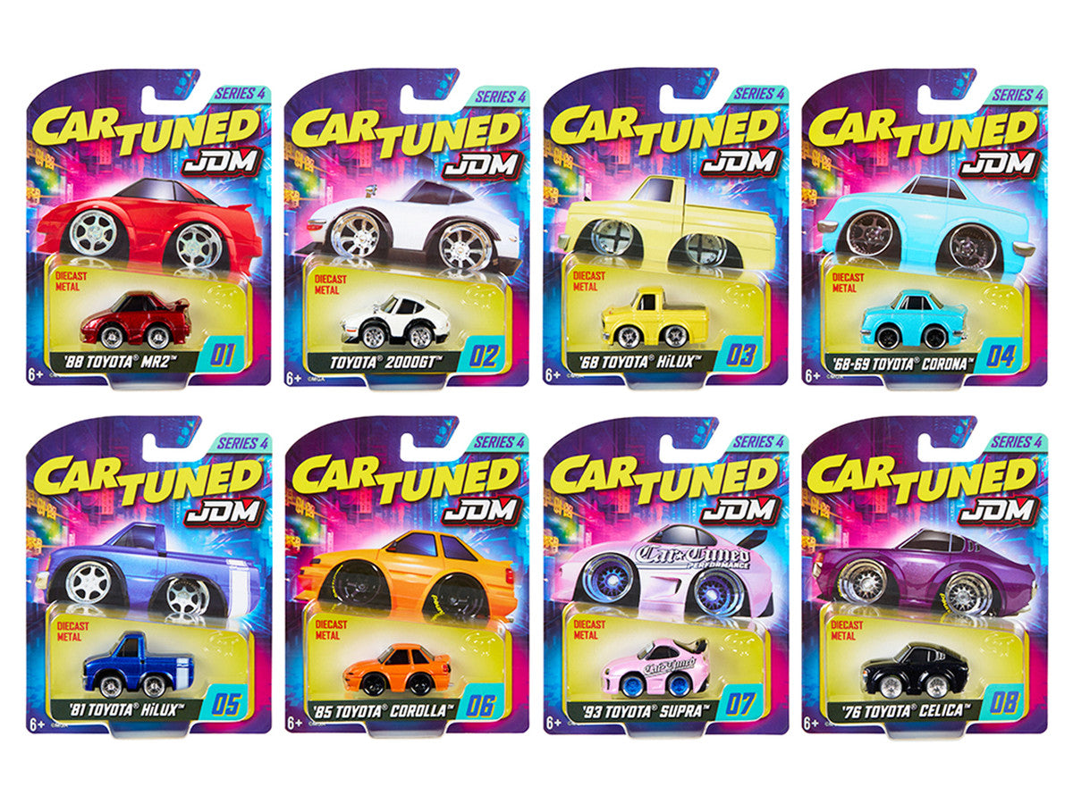 JDM Tuners Series 4 Set of 8 Pieces Diecast Model Cars by CarTuned Car Tuned