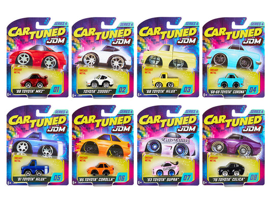 JDM Tuners Series 4 Set of 8 Pieces Diecast Model Cars by CarTuned Car Tuned