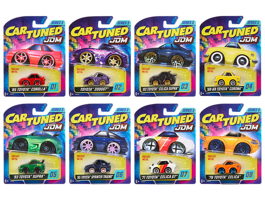 JDM Tuners Series 5 Set of 8 Pieces Diecast Model Cars by CarTuned Car Tuned