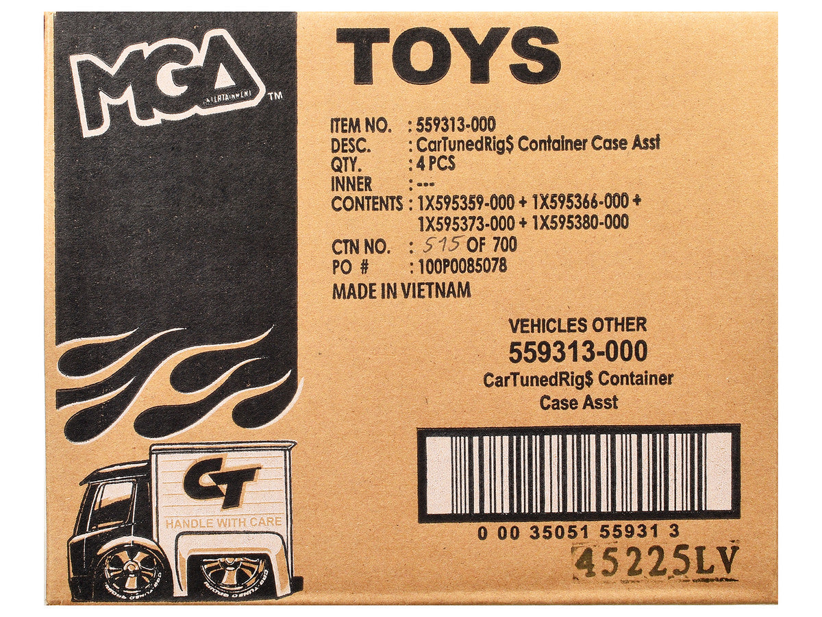 "Rigs" Container Case Series 1 Set of 4 Pieces Diecast Model Cars by CarTuned Car Tuned