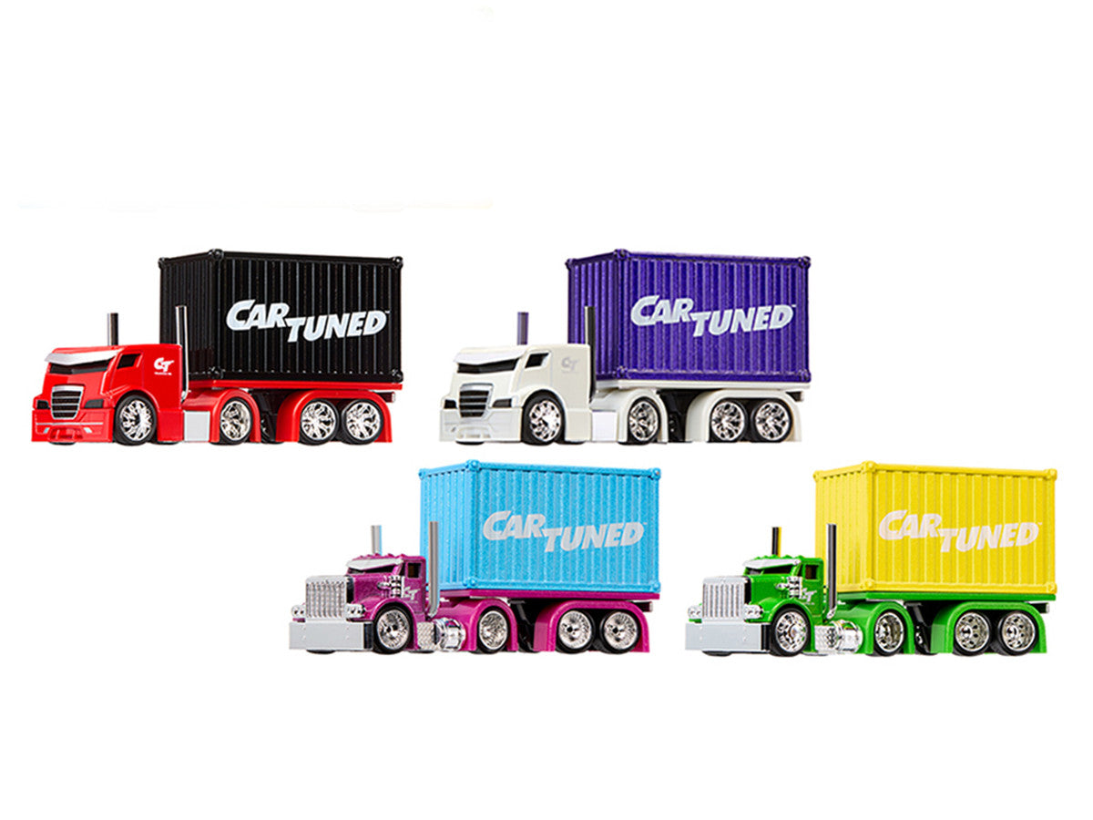 "Rigs" Container Case Series 2 Set of 4 Pieces Diecast Model Cars by CarTuned Car Tuned