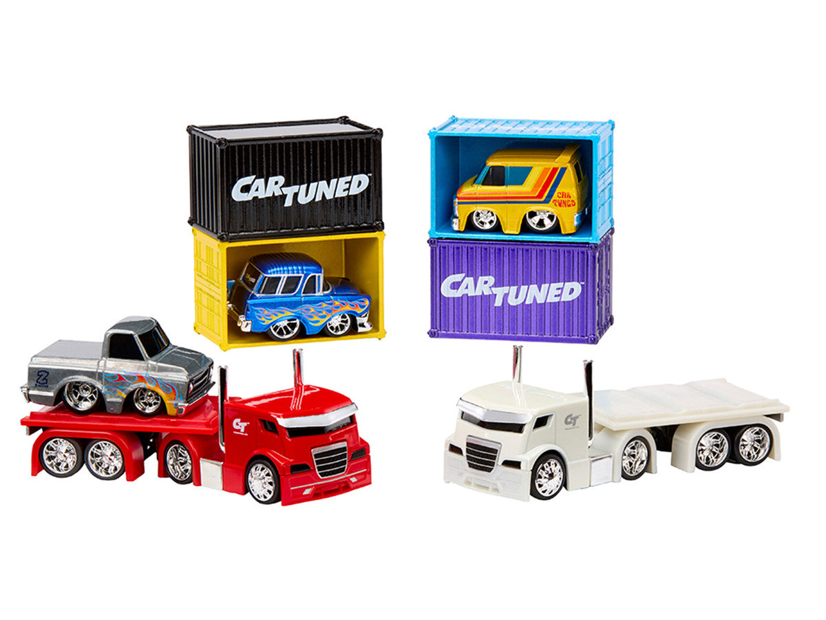"Rigs" Container Case Series 2 Set of 4 Pieces Diecast Model Cars by CarTuned Car Tuned