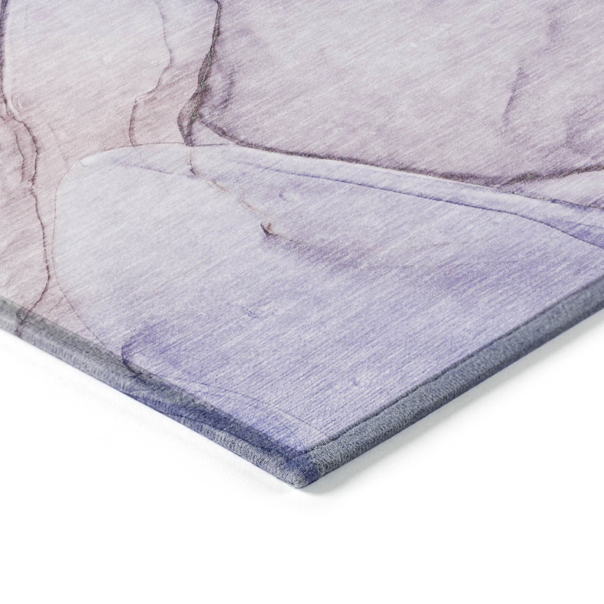 2' X 8' Gray and Purple Abstract Washable Non Skid Indoor Outdoor Runner Rug W2B
