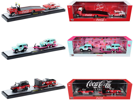 Auto Haulers "Coca-Cola" Set of 3 pieces Release S03 Limited Edition to 4800 pieces Worldwide 1/64 Diecast Model by M2 Machines-0
