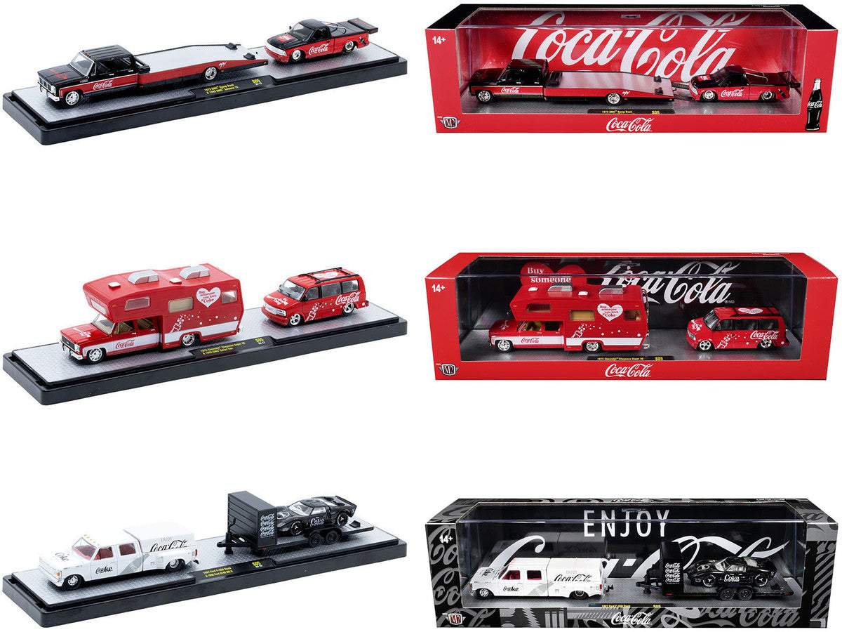 Auto Haulers "Coca-Cola" Set of 3 pieces Release S05 Limited Edition to 6000 pieces Worldwide 1/64 Diecast Models by M2 Machines M2