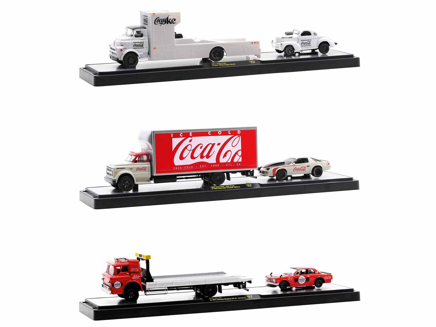 Auto Haulers "Coca-Cola" Set of 3 pieces Release 19 Limited Edition to 8400 pieces Worldwide 1/64 Diecast Models by M2 Machines