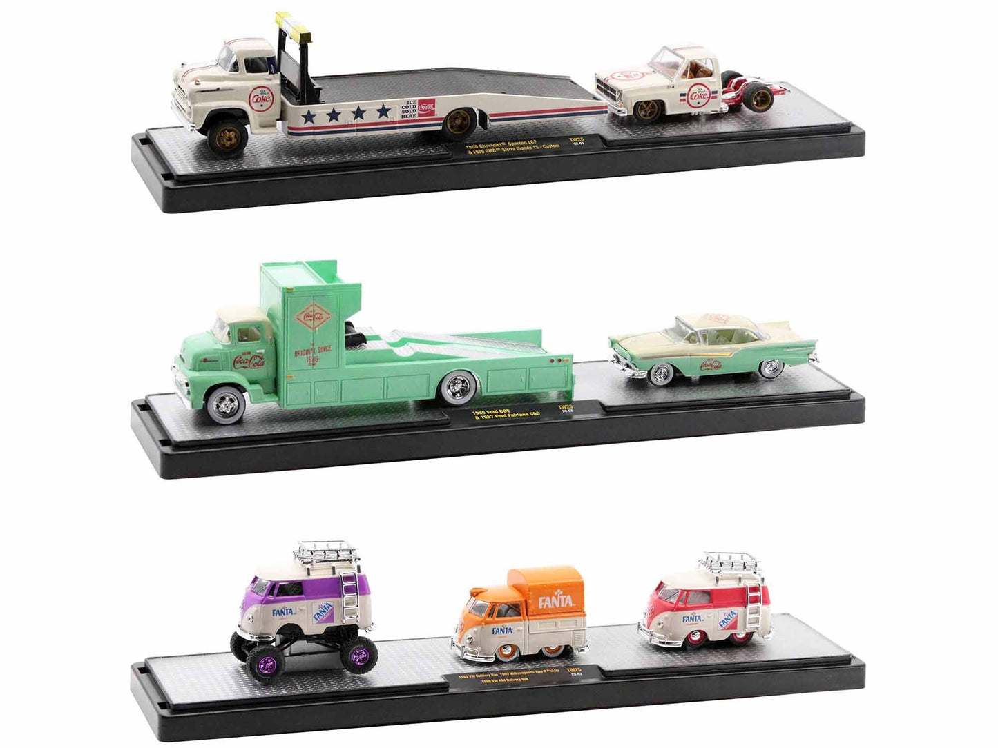 Auto Haulers "Soda" Set of 3 pieces Release 25 Limited Edition to 8400 pieces Worldwide 1/64 Diecast Models by M2 Machines