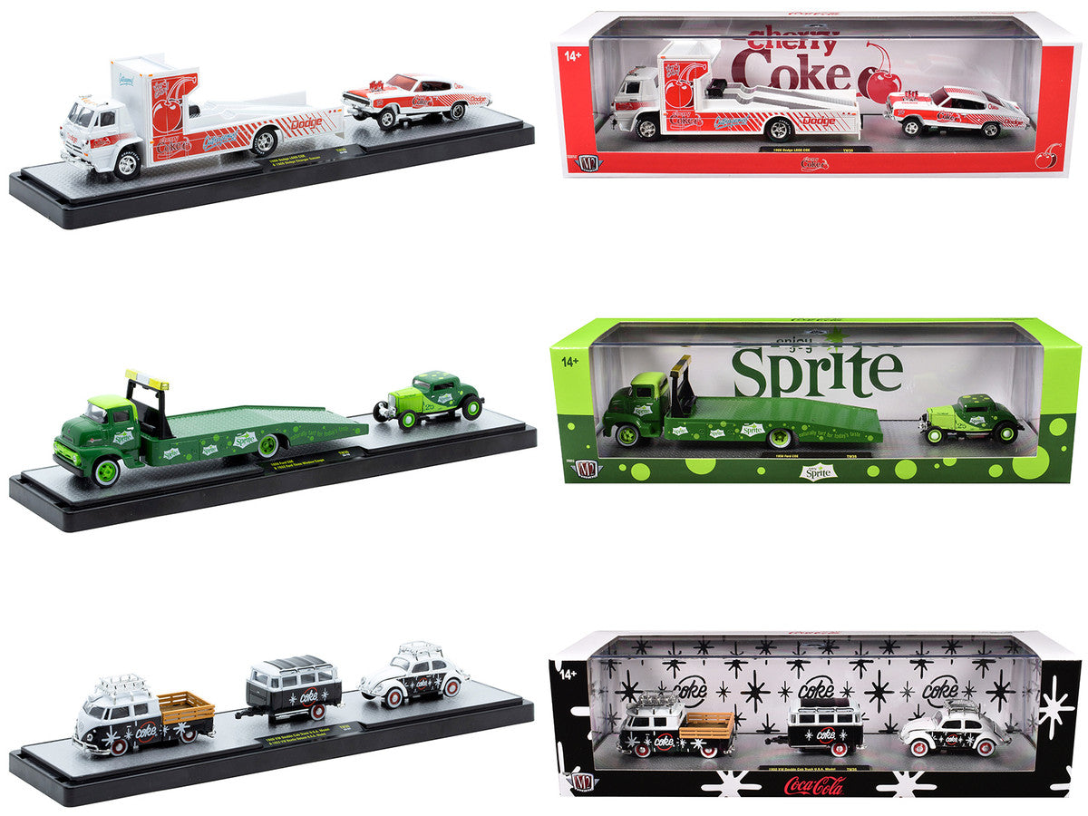 Auto Haulers "Soda" Set of 3 pieces Release 36 Limited Edition to 8000 pieces Worldwide 1/64 Diecast Models by M2 Machines-3