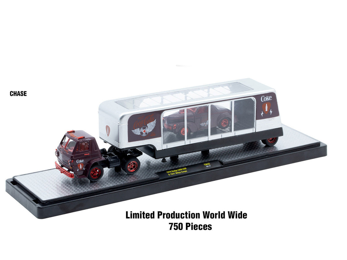 Auto Haulers "Coca-Cola" Set of 3 pieces Release 42 Limited Edition to 8200 pieces Worldwide 1/64 Diecast Models by M2 Machines-0