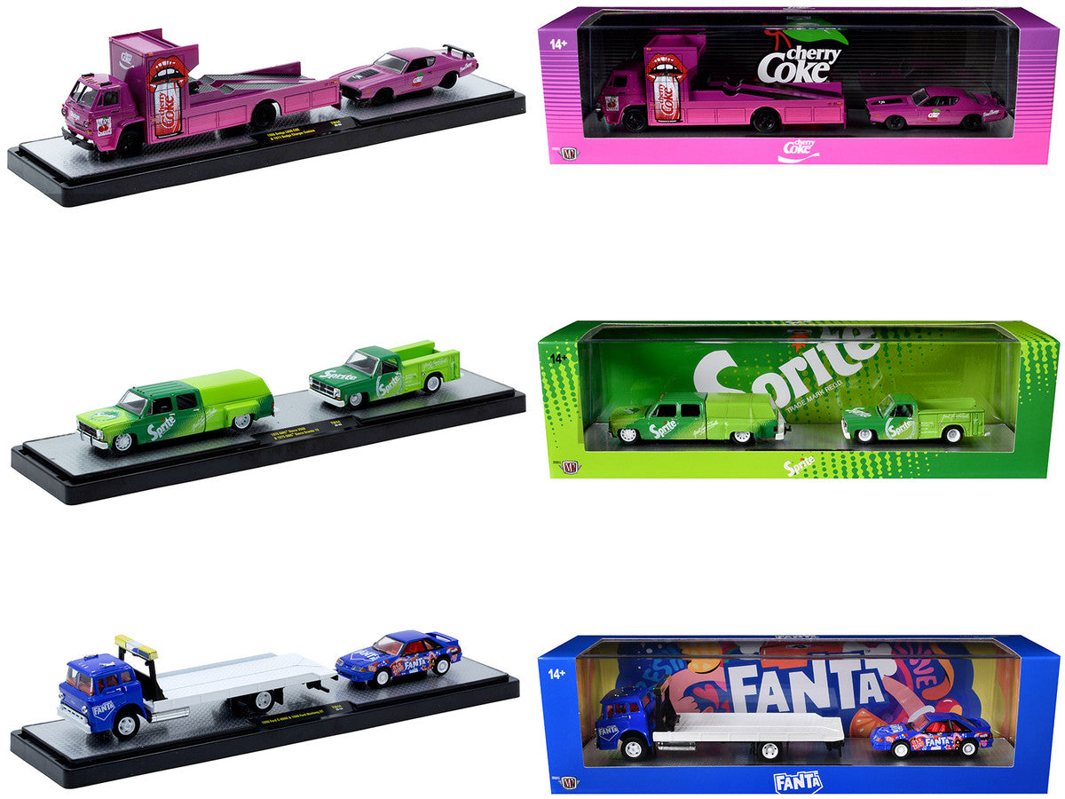 Auto Haulers "Soda" Set of 3 pieces Release 44 Limited Edition to 5750 pieces Worldwide 1/64 Diecast Model Cars by M2 Machines-4